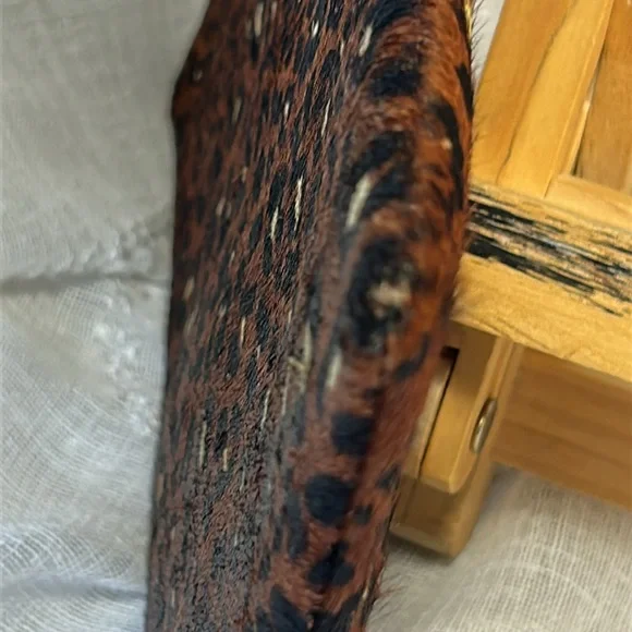 NWT Madewell leather large wallet clutch animal print - Picture 8 of 12